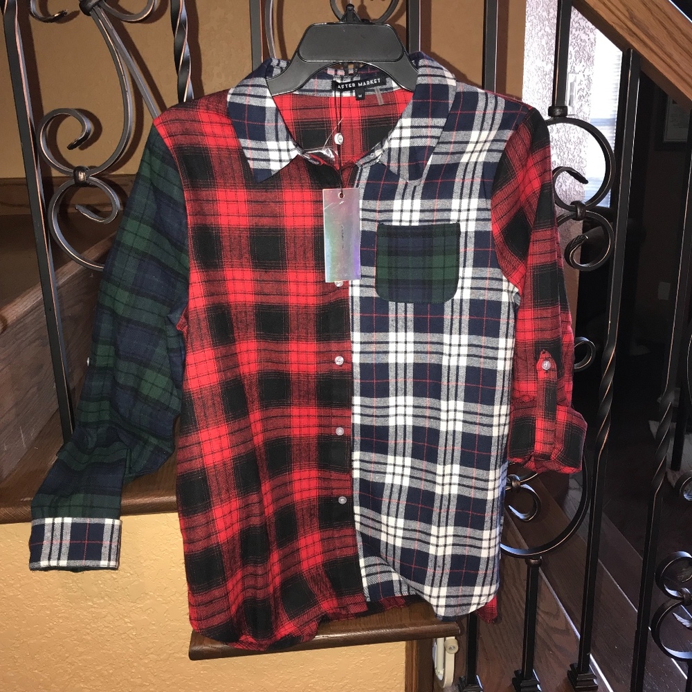 *Host Pick* NWT After Market Plaid Button Shirt - Picture 4 of 7